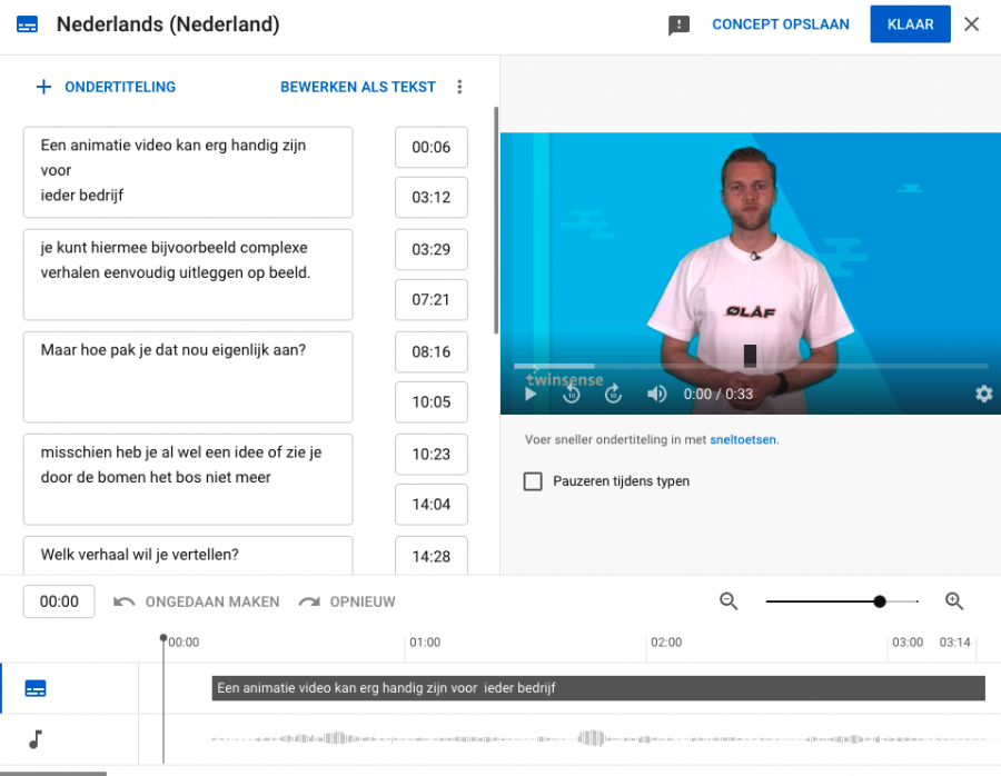 Youtube ondertiteling