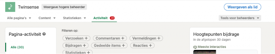 LinkedIn beheerder opties netwerk uitbreiden